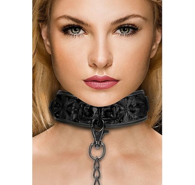 Luxury Collar with Leash - Black